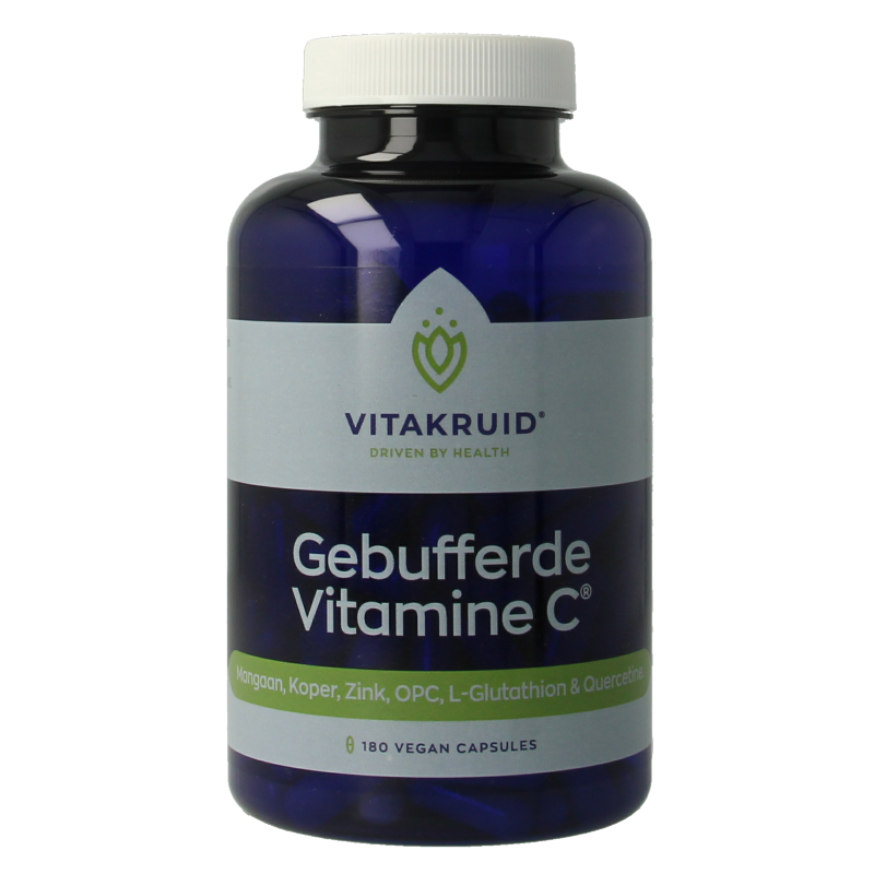 Vitakruid Gebufferde Vitamine C met oa Zink OPC Quercetine 180 vegetarische capsules