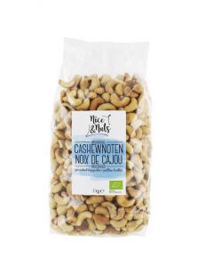Nice & Nuts Cashewnoten geroosterd en gezouten bio 1 kilogram
