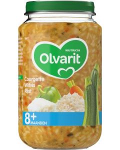 Olvarit Courgette witvis rijst 8M13 200 gram