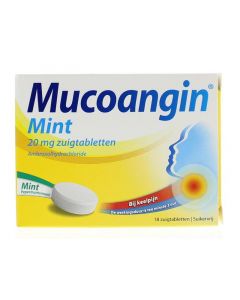 Mucoangin Mint suikervrij 20 mg