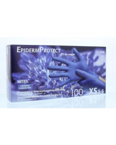 Epidermprotect Nitriel onderzoekhandschoen poedervrij XS blauw