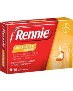 Rennie Sinaasappel 36 tabletten