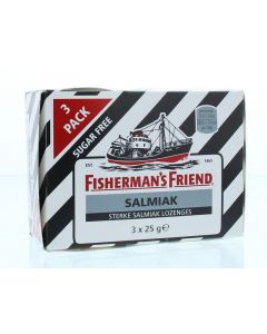 Fishermansfriend Salmiak suikervrij 3 pakjes