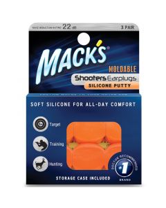 Macks Shooters moldable earplugs orange