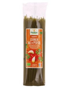 Primeal Spaghetti tarwe quinoa knoflook peterselie bio 500 gram
