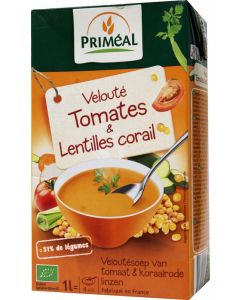 Primeal Veloute gebonden soep tomaat linzen bio