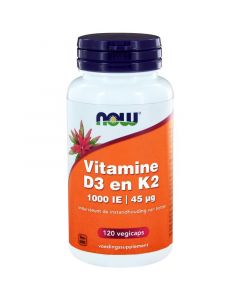 NOW Vitamine D3 1000IE & Vitamine K2