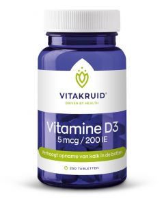 Vitakruid Vitamine D3 5mcg/200IE 250 tabletten