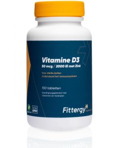 Fittergy Vitamine D3 50 mcg met zink